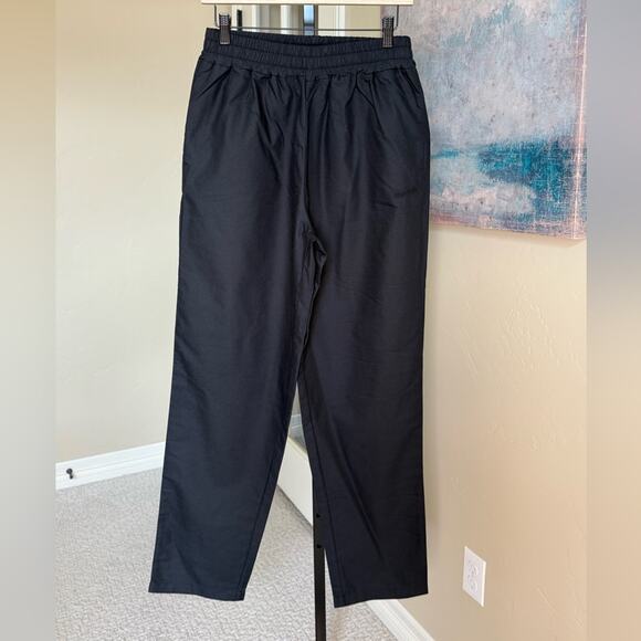 Djerf Avenue Breezy Pants Black Organic Cotton Relaxed Fit Women’s Medium NEW - Picture 3 of 7